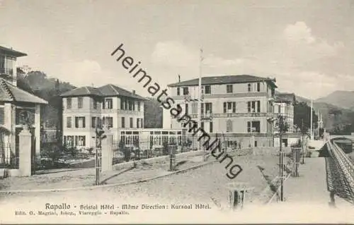 Rapallo - Bristol Hotel - mème Direction que le Kursaal Hotel - rückseitig Werbezudruck