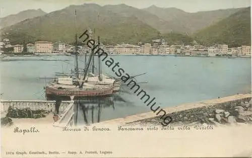 Rapallo - Riviera di Genova - Panorama visto dalla villa Vinelli  ca. 1900