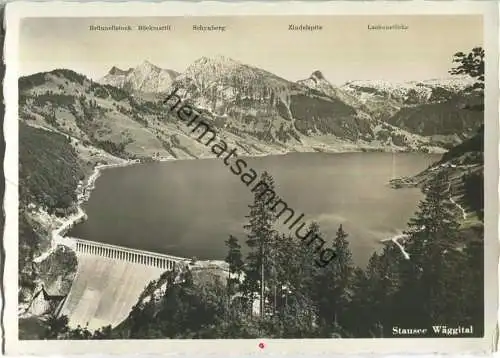 Stausee Wäggital - Foto-Ansichtskarte - Verlag J. Gabrell Thalwil