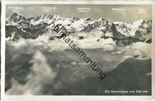 Die Berner Alpen vom Rigi gesehen - Foto-Ansichtskarte - Verlag J. Gaberell Thalwil