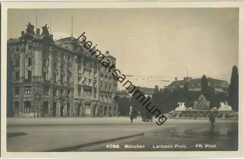 München - Lenbach-Platz - Foto-Ansichtskarte 20er Jahre