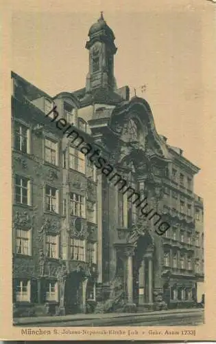 München - St. Johann-Nepomuk-Kirche - Verlag J. Velten Karlsruhe 20er Jahre