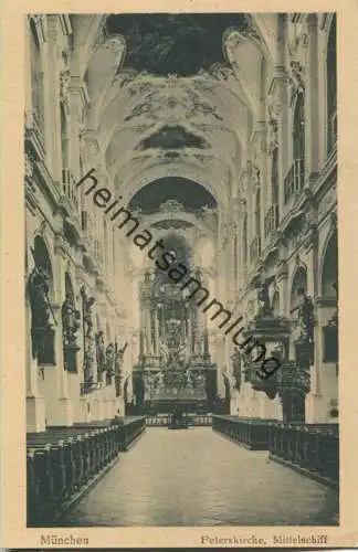 München - Peterskirche - Verlag J. Velten Karlsruhe 20er Jahre