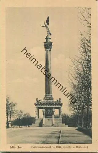 München - Friedensdenkmal - Verlag J. Velten Karlsruhe 20er Jahre