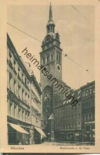 München - Rindermarkt - Verlag J. Velten Karlsruhe 20er Jahre