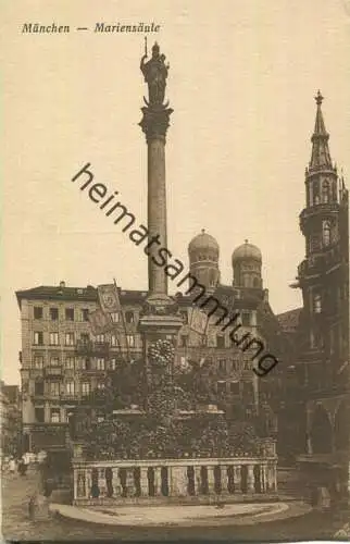 München - Mariensäule - Verlag Ottmar Zieher München 20er Jahre