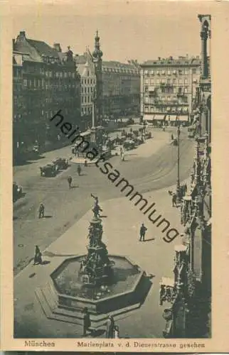 München - Marienplatz von der Dienerstrasse gesehen - Verlag J. Velten Karlsruhe 20er Jahre