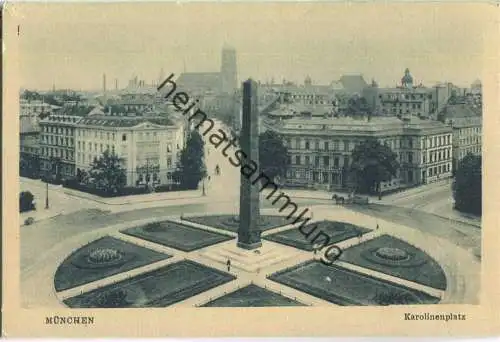 München - Karolinenplatz - Verlag J. Velten Karlsruhe 20er Jahre