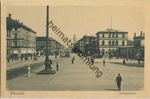 München - Ludwigstrasse - Verlag J. Velten Karlsruhe 20er Jahre