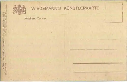 Aachen - Theater - WIRO-Künstlerkarte 20er Jahre