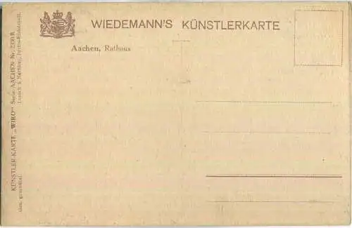 Aachen - Rathaus - WIRO-Künstlerkarte 20er Jahre