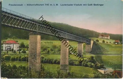 Freudenstadt - Lauterbader Viadukt mit Cafe Stockinger - Verlag Josef Birn Stuttgart