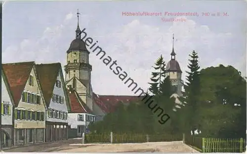 Freudenstadt - Stadtkirche - Künstlerkarte H. Feigenbaum - Verlag E. Lengerer Freudenstadt