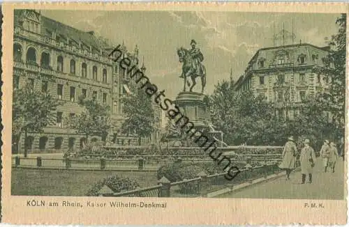 Köln - Kaiser Wilhelm-Denkmal - Verlag Franz Manger Köln 20er Jahre