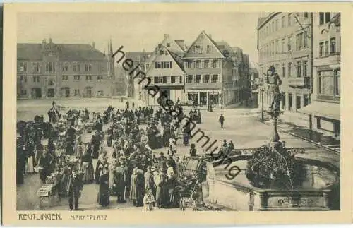 Reutlingen - Marktplatz - Verlag Gebr. Metz Tübingen 20er Jahre