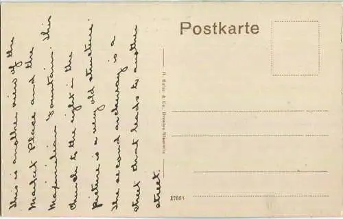 Reutlingen - Marktplatz mit Wilhelmstrasse - Verlag H. Rubin & Co. Dresden 20er Jahre