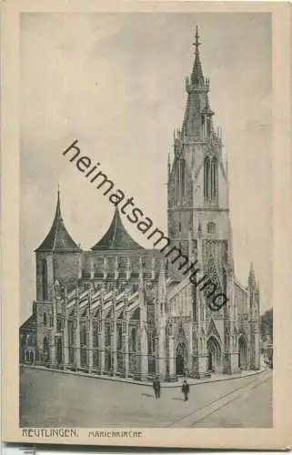 Reutlingen - Marienkirche - Verlag Gebr. Metz Tübingen 20er Jahre