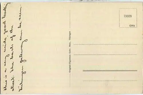 Reutlingen - Lederstrasse mit Tübingertor - Strassenbahn - Verlag Gebr. Metz Tübingen 20er Jahre