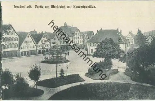 Freudenstadt - Partie am Marktplatz mit Konzertpavillon - Graph. Verlags Anstalt GmbH Dresden