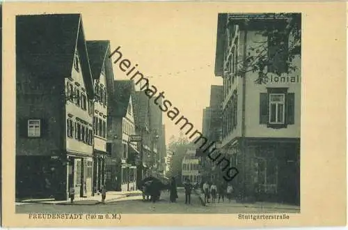 Freudenstadt - Stuttgarterstrasse - Verlag J. Velten Karlsruhe 20er Jahre