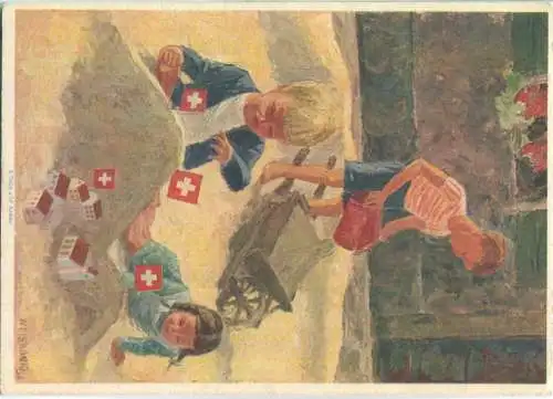 Bundesfeier-Postkarte 1937 - 10 Cts - Weiskönig Spielende Kinder - Zugunsten des Schweizerischen Roten Kreuzes