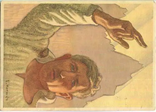 Bundesfeier-Postkarte 1936 - 10 Cts - E. Hermes Schwörender Senn - Zugunsten der Tuberkulosebekämpfung