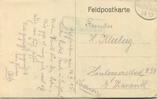 Neuville-Vitasse im Artois - Feldpost gel. 1915