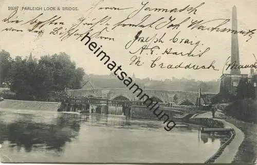 Maidstone - Farleigh Lock & Bridge gel. 1904
