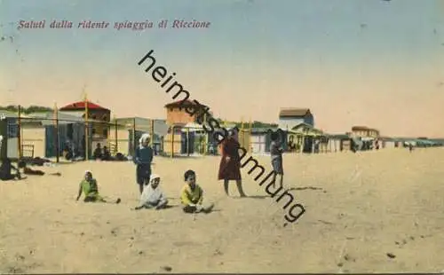 Saluti dalla ridente spiaggia Riccione - gel.