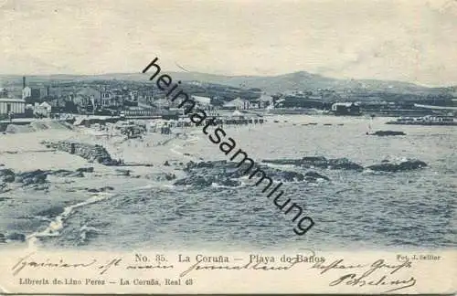 La Coruna - Playa de Banos gel. 1908