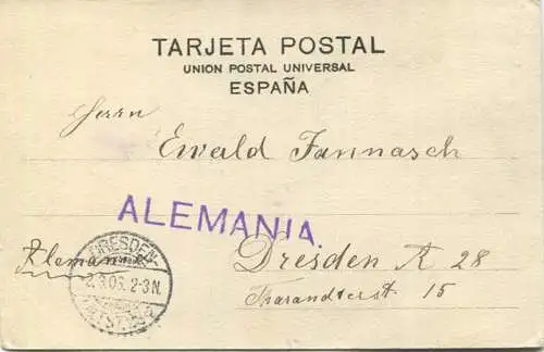 La Coruna - Playa de Banos gel. 1908