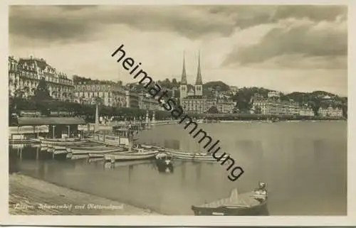 Luzern - Schweizerhof und Nationalquai - Foto-AK - Verlag E. Goetz Luzern