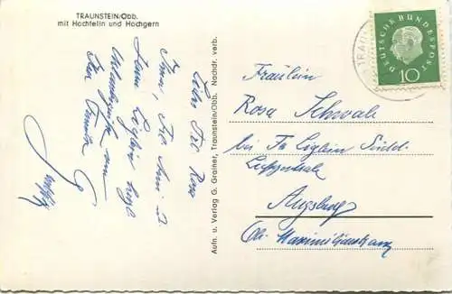 Traunstein - Foto-AK - Verlag A. Grainer Traunstein gel.