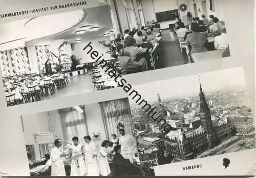 Hamburg - Schwarzkopf - Institut für Haarhygiene - Foto-AK Grossformat - gel. 1957