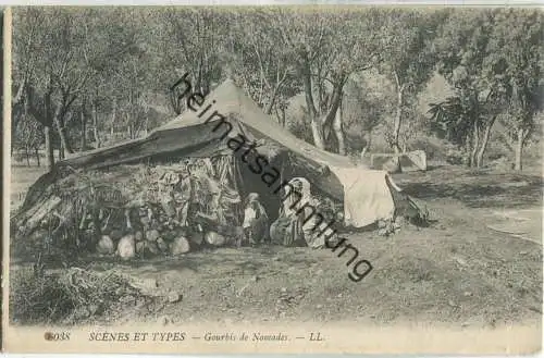 Scenes et Types - Gourbis de Nomades