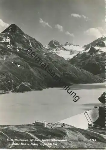 Silvrettastausee - Foto-AK Grossformat - Verlag R. Mathis Landeck gel. 1957