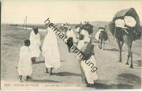 Scenes et Types - Caravane dans le Desert