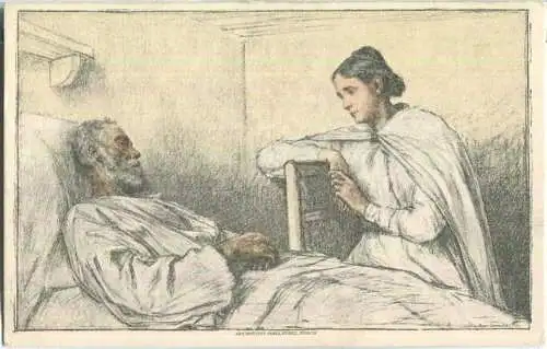 Bundesfeier-Postkarte 1927 - 20 Cts - Eug. Burnand Schwester am Krankenbett - Zugunsten invalider Krankenschwestern