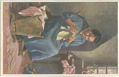 Bundesfeier-Postkarte 1926 - 10 Cts - Emmy Fenner Mutter mit Kind in Wiege - Zugunsten notleidender Mütter