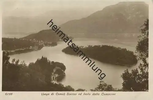 Lago di Como - Bacino ed isola della Comacina - Vera Fotogafia - Foto-AK - Editioni Fratelli Diena Torino