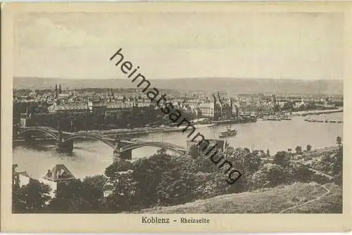 Koblenz - Rheinseite - Verlag Karl Rud. Bremer & Co. Köln 20er Jahre