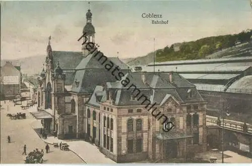 Coblenz - Bahnhof - Verlag Hugo Eichhorn Coblenz 20er Jahre