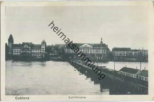 Coblenz - Schiffbrücke - Verlag Kosmos Halberstadt 20er Jahre