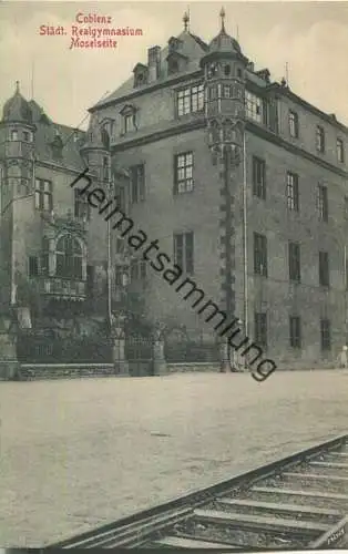 Coblenz - Städtisches Realgymnasium - Moselseite - Verlag Fritz Graeber senior Wwe Coblenz 20er Jahre