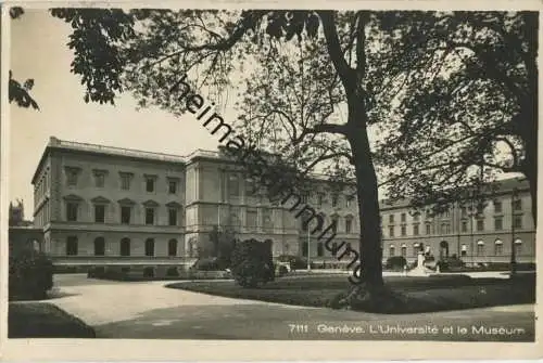 Geneve - l' Universite et le Museum - Foto-AK - Edition Phototypie Co. Neuchatel gel. 1926