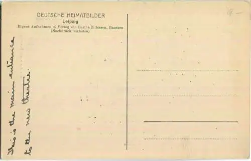 Leipzig - Säulenvorhalle des neuen Theaters - Verlag Bertha Zillessen Bautzen