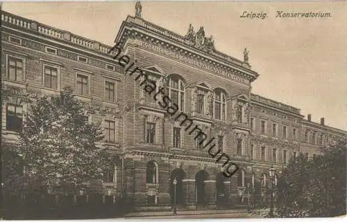 Leipzig - Konservatorium - Rückseite beschrieben 20er Jahre