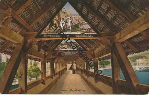 Luzern - Kapellbrücke - Verlag E. Goetz Luzern