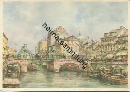 Berlin - Jungfernbrücke - Künstlerkarte Wolfgang Tritt Berlin - Verlag Hermann Henning & Co. Berlin