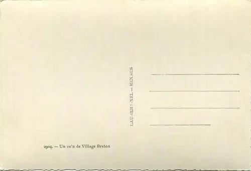 Un coin de Village Breton - Foto-Ak Grossformat